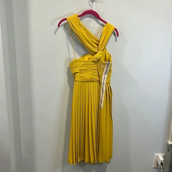 3.1 Phillip Lim citron Grecian pleated Dress 0 - Picture 5 of 7